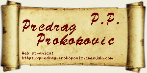 Predrag Prokopović vizit kartica